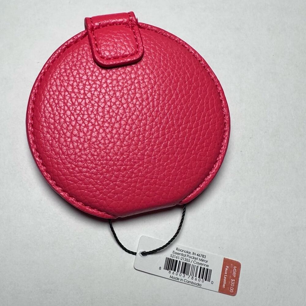 Vera Bradley outlet pocket mirror vegan color Cayenne - Picture 4 of 7